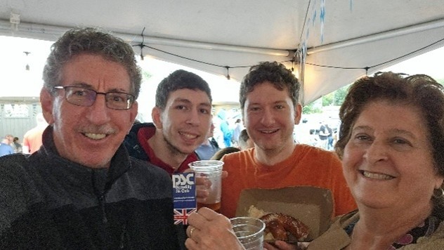 PSC Biz Card celebrated Octoberfest at Goldfinger Brewery in Downers Grove along with Larry, Clare Ann H. & sons