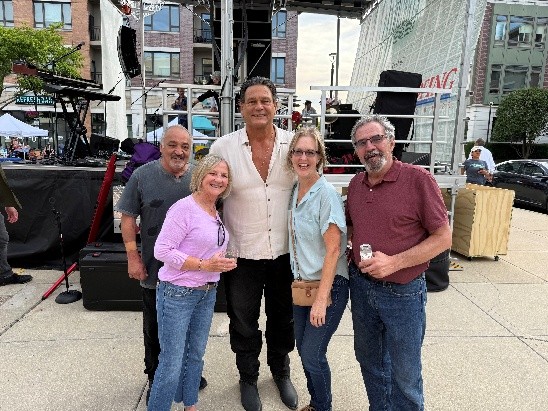 PSC Business Card fangirled over Dan Hampton and friends.  Mike R, Dawn R, and Becky B photobombed