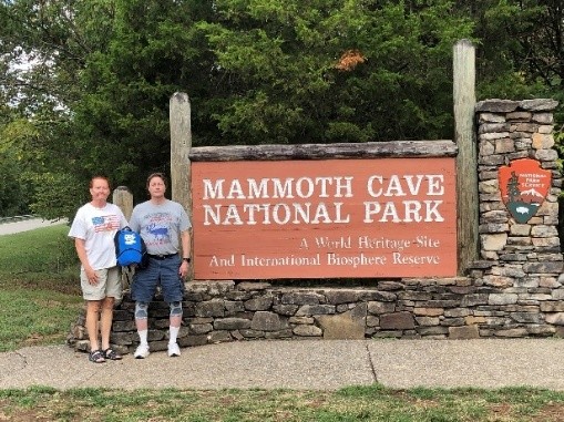 PSC Backpack hiked around - Mammoth Cave with George W & Janice B 