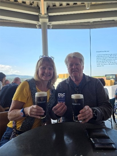 PSC Business Card enjoys some afternoon suds in Dublin, Ireland along with Lynn C and Tom G
