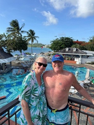 PSC Baseball Cap, Sean S and Joy S are doing a little recon for PSC in St Lucia