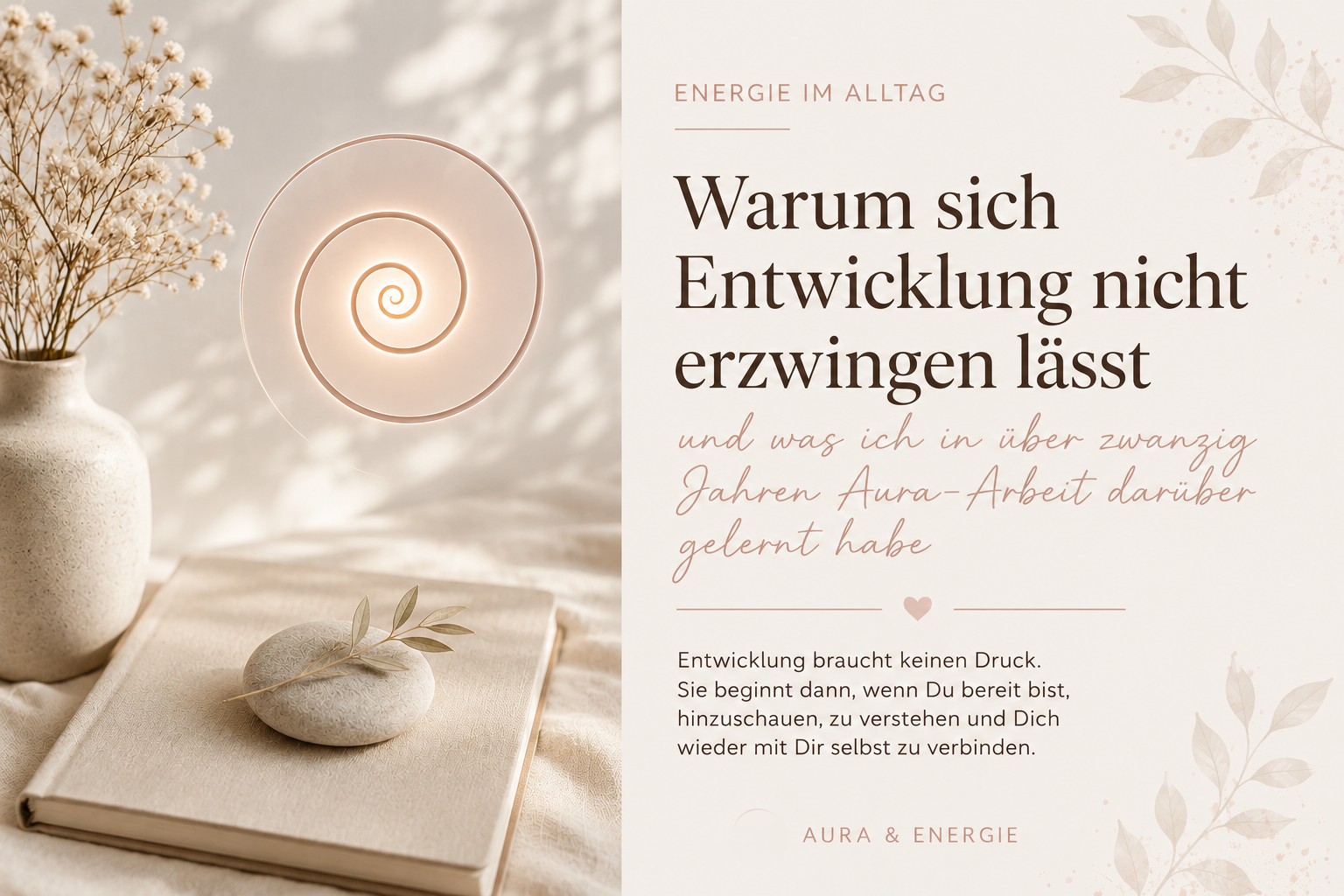 Warum sich Entwicklung nicht erzwingen lässt – und was ich in über zwanzig Jahren Aura-Arbeit darüber gelernt habe