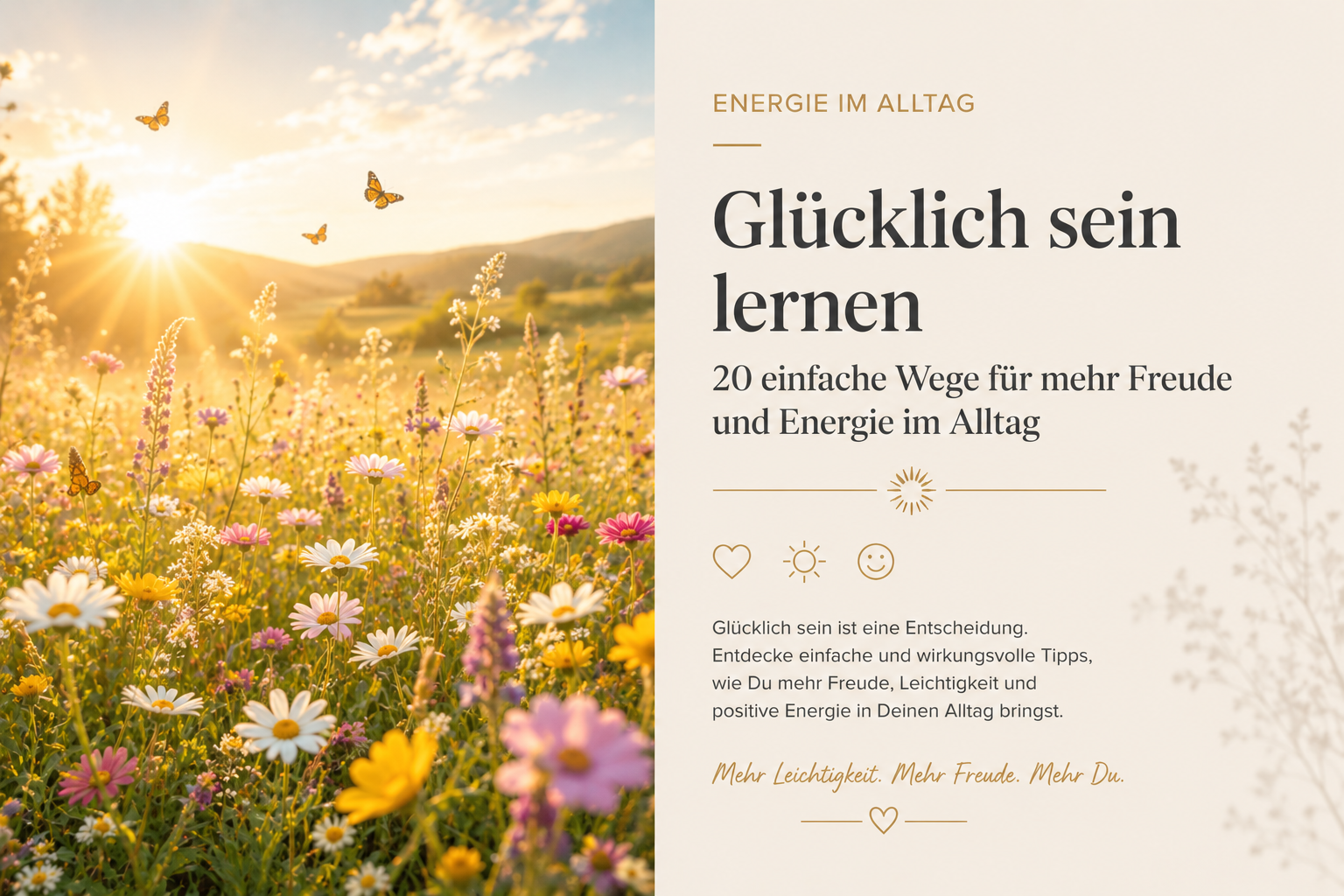Glücklich sein lernen – 20 einfache Wege für mehr Freude und Energie im Alltag