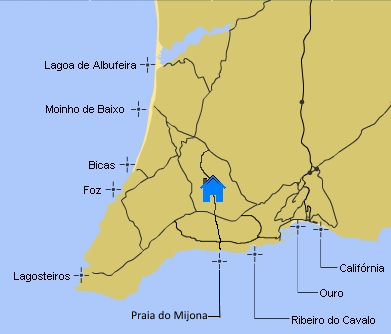 Map of the beaches