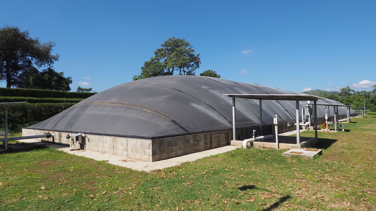 Covered lagoon digester - poultry waste - chicken droppings