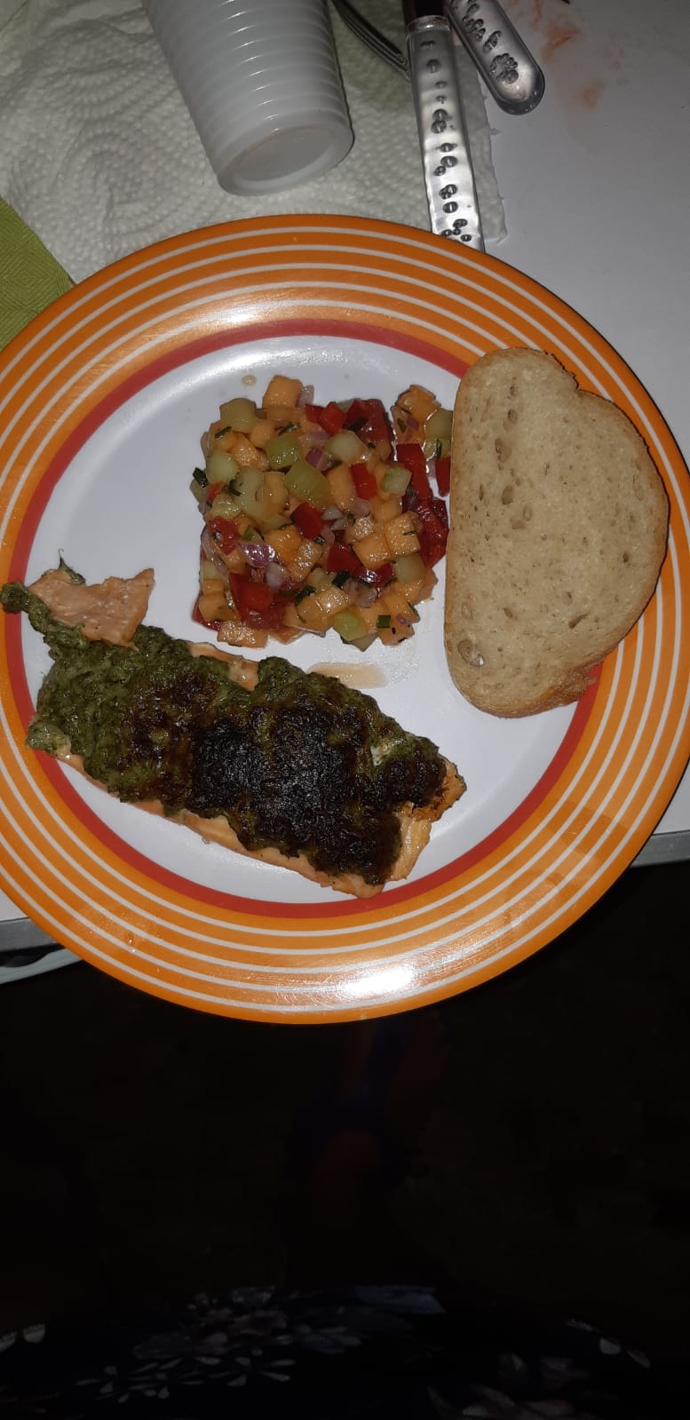 Lachs mit Spinat Decke... 