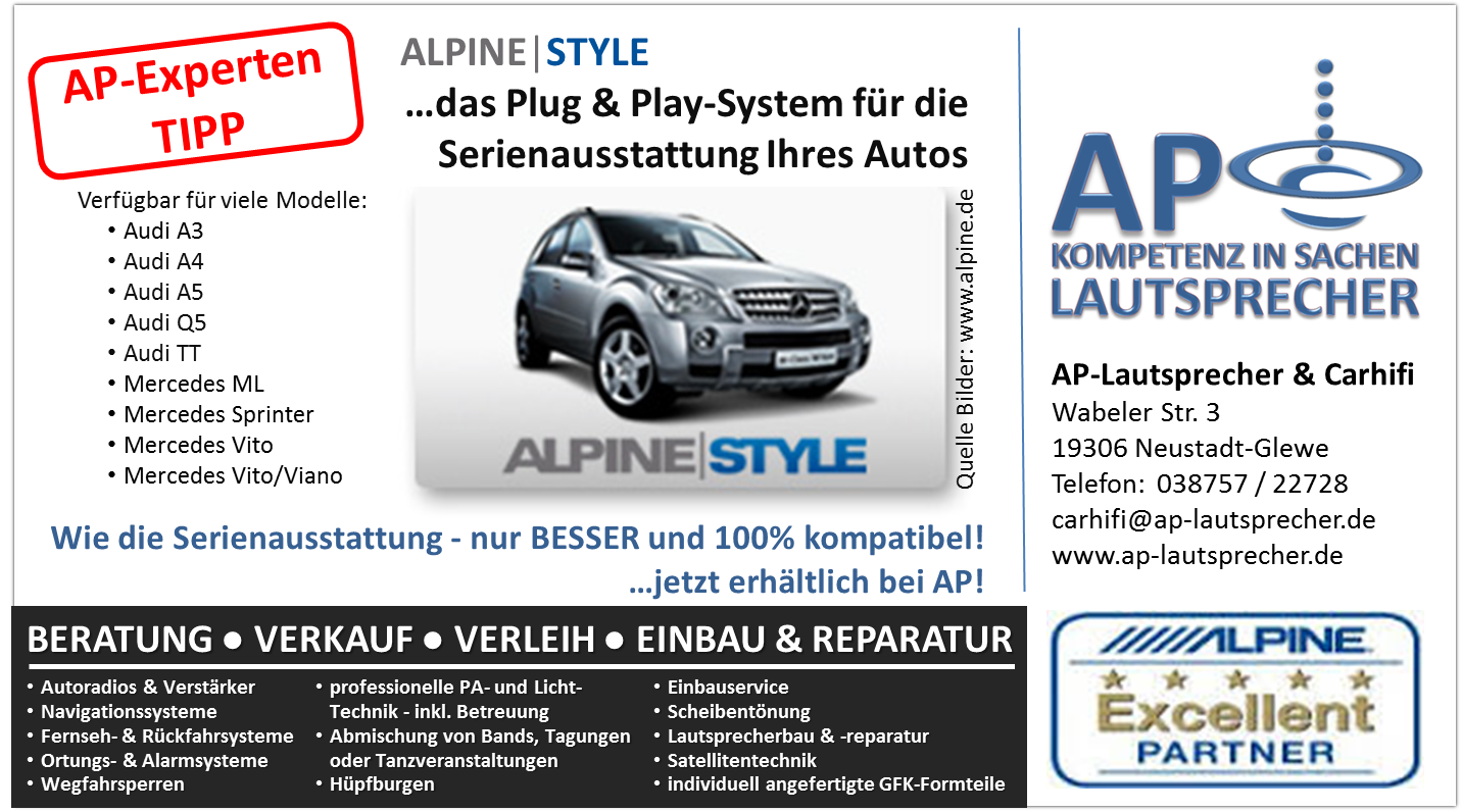 AP-Experten Tipp! - ALPINE|Style für Ihr Serienfahrzeug!...