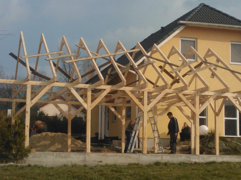 Carports - Rustikale Holzgestaltung Spielgeräte und Spielplätze aus