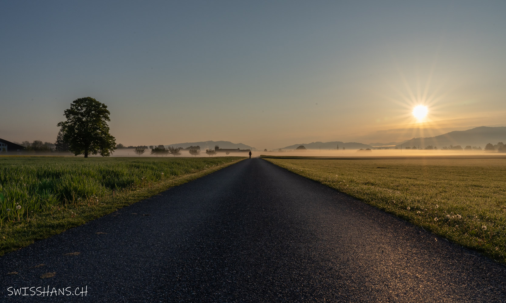 Widnau hinter dem Morgennebel