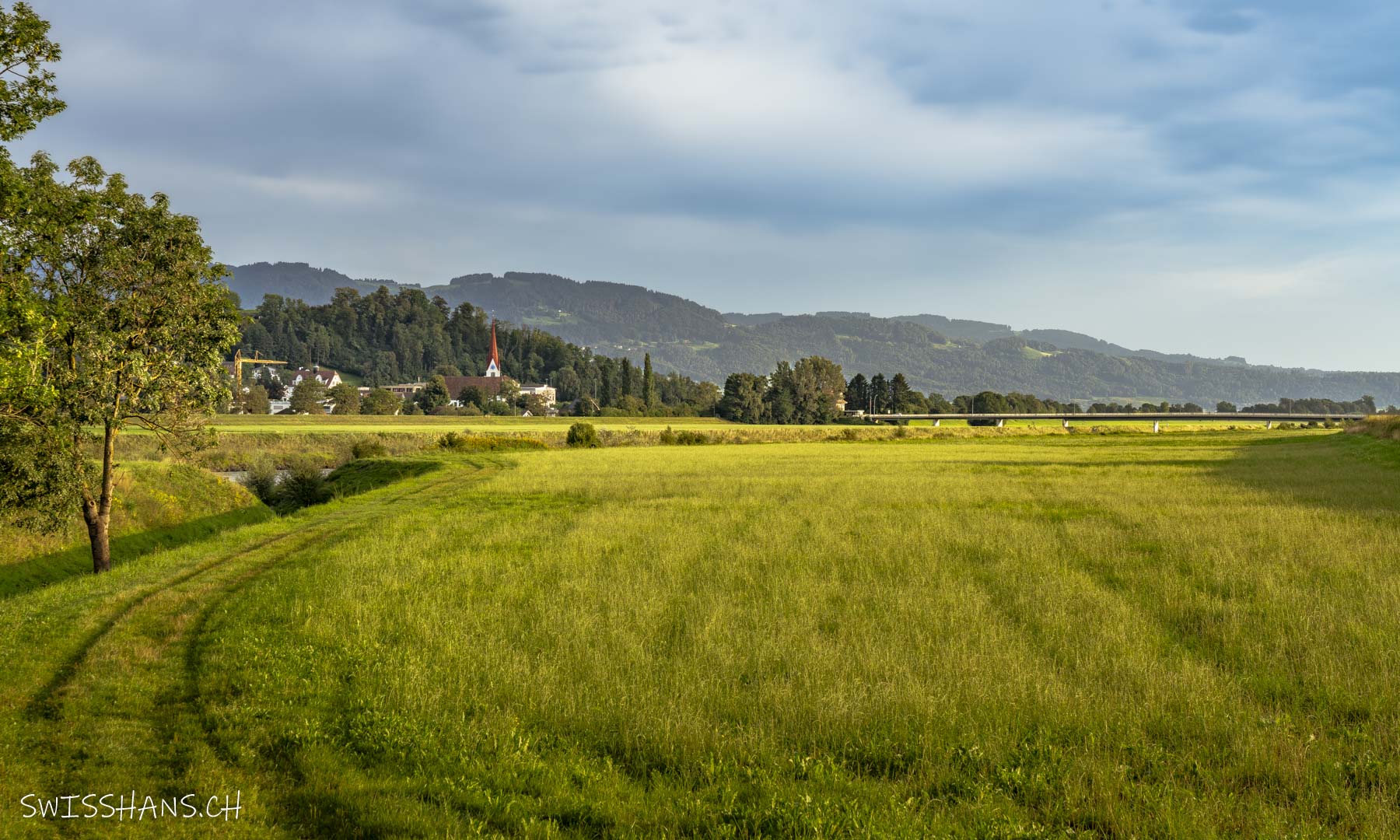 Montlingen mit Rheinbrücke