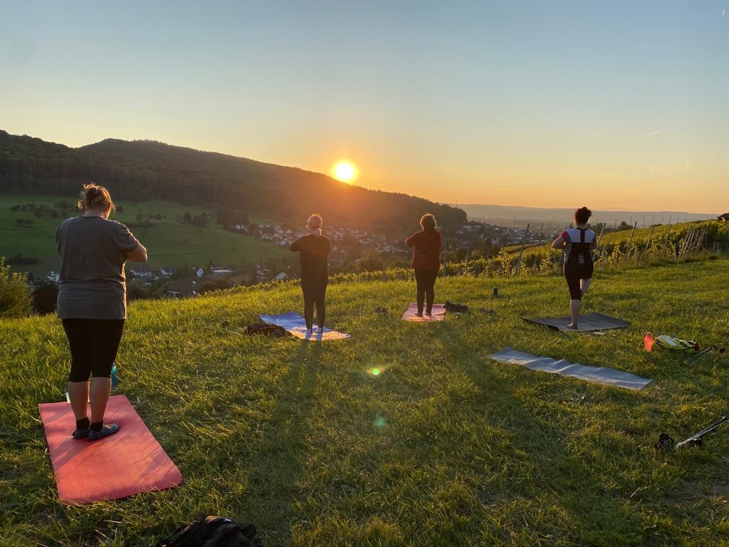 Turnstunde in den Reben