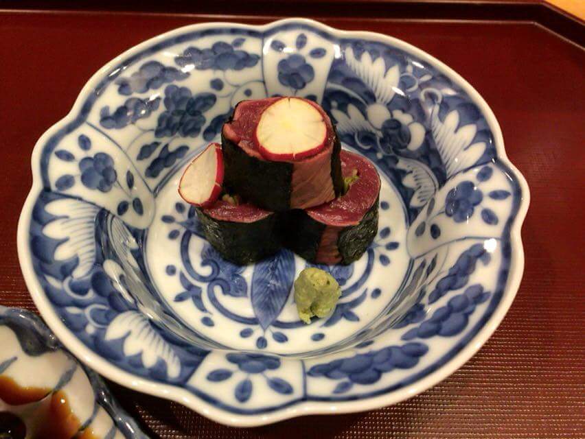 鹿肉磯辺巻き