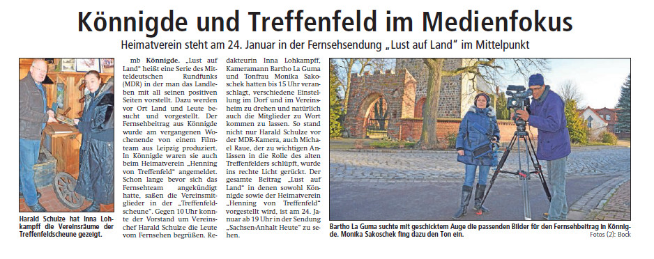 Altmark-Zeitung vom 21.01.2015, Maik Bock