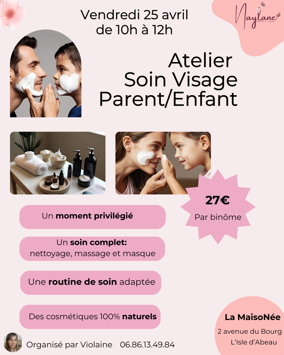 Atelier Soin Visage Parent/Enfant