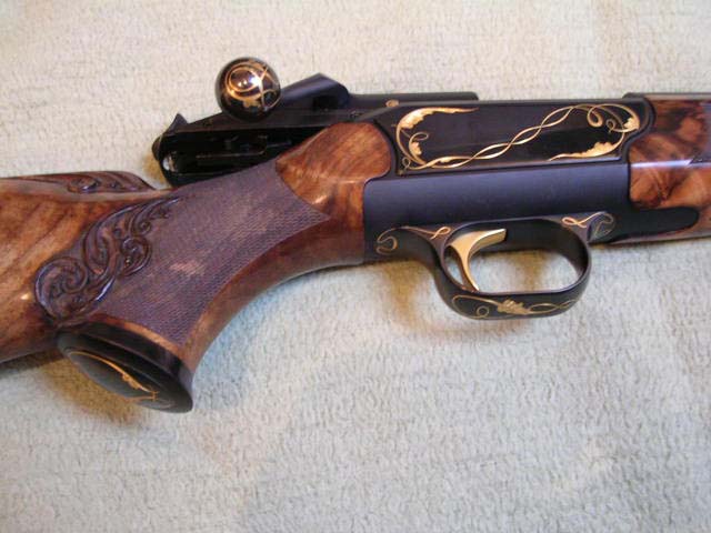Blaser R93 Komplettveredelung von Sommer-Exklusiv - Gravuren, Gravur schwarz gold