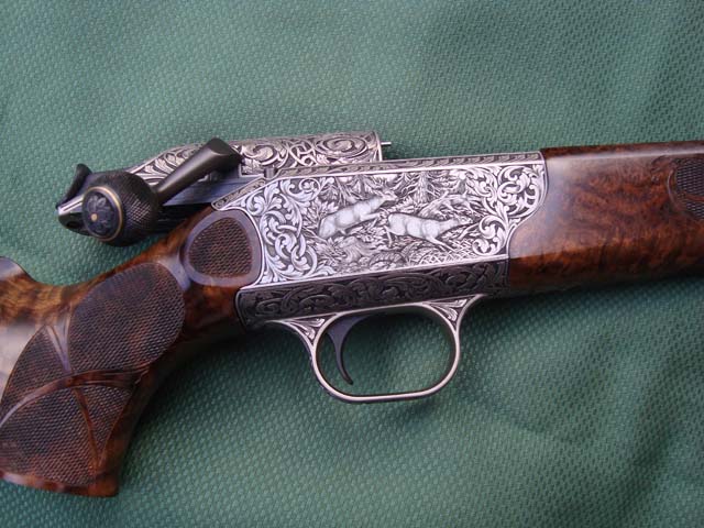Blaser R93 Komplettveredelung von Sommer-Exklusiv - Gravuren, Gravur Rehwild