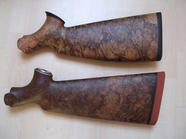 Blaser R8 Schaft von Sommer Exklusiv veredelt - edles Wurzelholz
