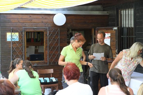 Karin mit Cyra beim Rückweg.