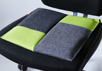 ergonomisches Sitzkissen Bürostuhl #patchwork lime/Flowmo Pad