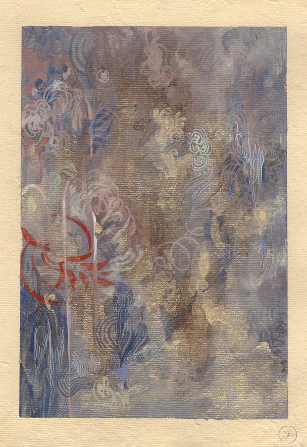 abstrakte Hintergrund-Illustration, abstrakte Welt I Aquarell I 2024