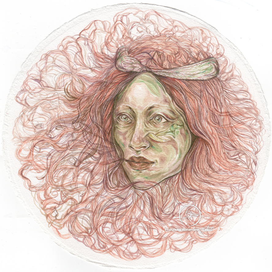 Entlang Deines Pfades I Aquarell (Natural Earth Pigments) I auf Büttenpapier mit Büttenrand I 20,5 cm I 2023 I Original verfügbar