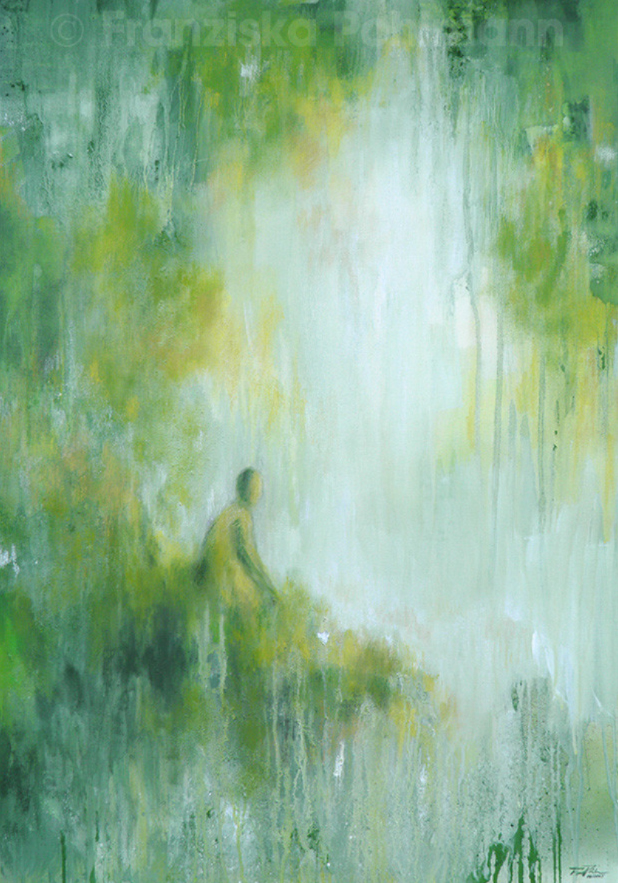 Perspektiven I 80 x 60 x 1,8 cm I Acryl, Pigmente, Pastellkreide auf Leinwand I 2015 I Original nicht verfügbar