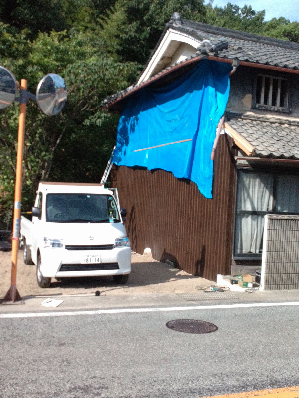 壁仕舞工事中