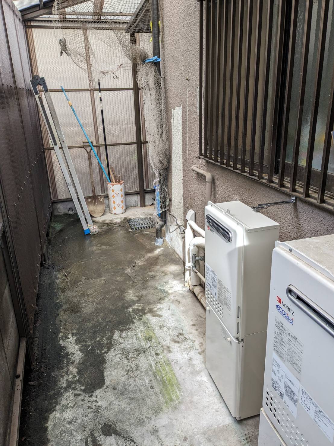 貯湯式ガス温水器からガス給湯専用器への交換