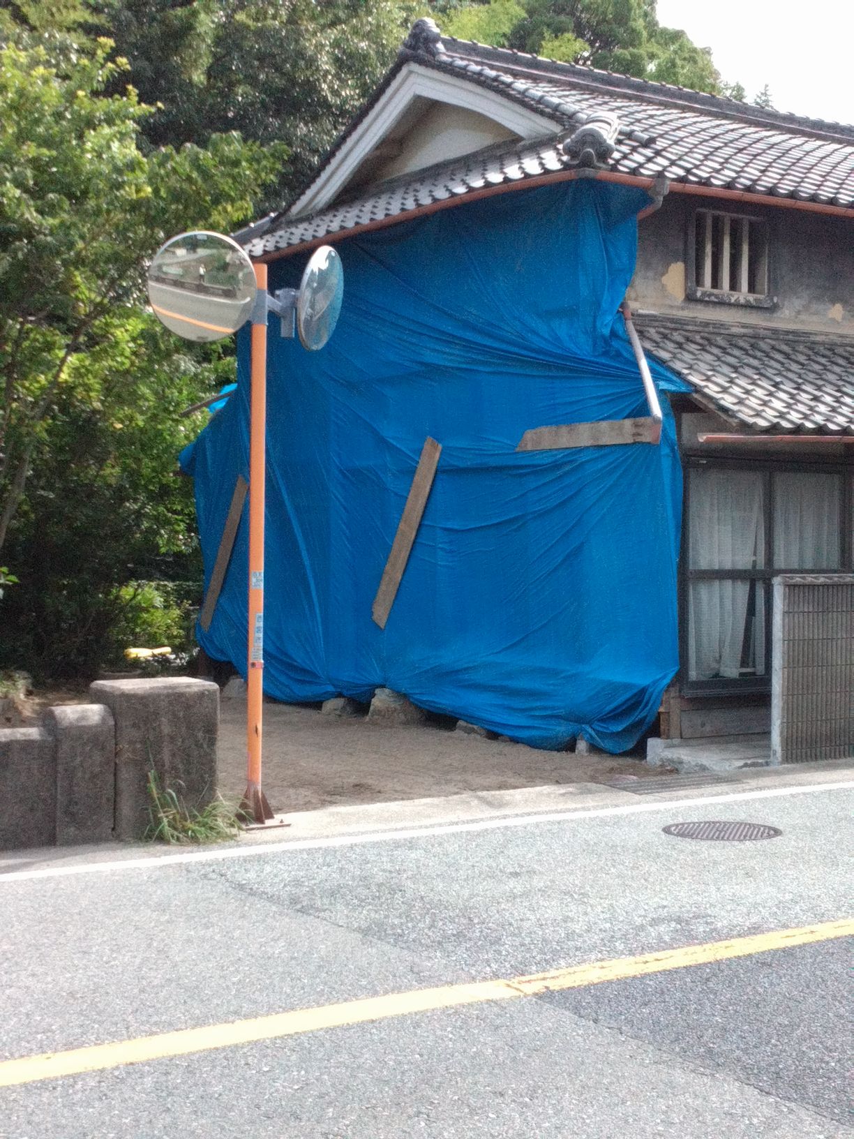 壁仕舞工事前
