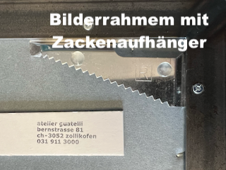 Schattenfugenrahmen mit Zackenaufhänger 