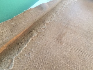 Verschmutzte Leinwand 