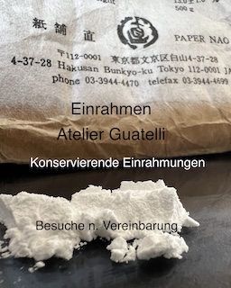 Workshop einrahmen, konservierende Einrahmungen. 