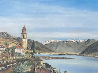 Ronco sopra Ascona; Pastell von Schampi