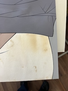 Grafik mit Feuchtigkeitsschaden