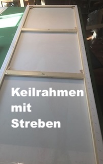 Fertiges Bild auf Keilrahmen spannen