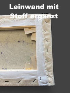 Keilrahmen; Bild zum Aufspannen mit Stoff ergänzt 