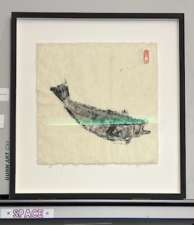 Workshop - Einrahmung. Fixierung mit Japanpapier, 11gr./m2. Leim Shoufu. 