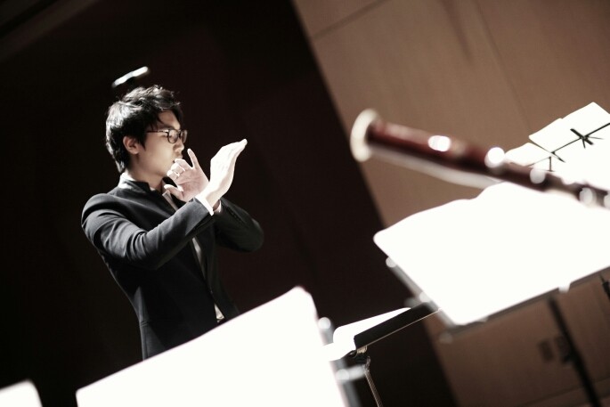Choi conducting his own ensemble piece - credit: Whayoung Song 2013