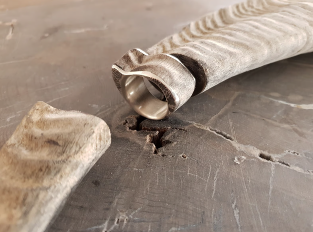 Silber mit Ziegenbock-Horn 