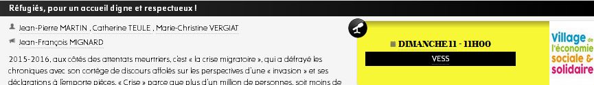 Réfugiés, pour un accueil digne et respectueux ! 