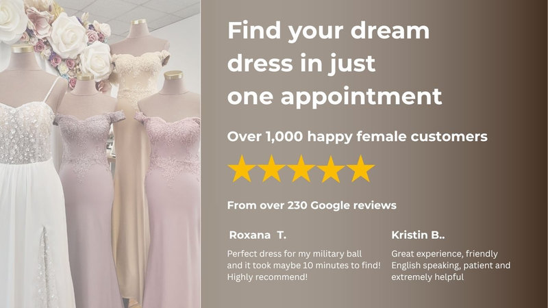 Official VAT forms accepted for stress-free, tax-free dress shopping at our boutique.