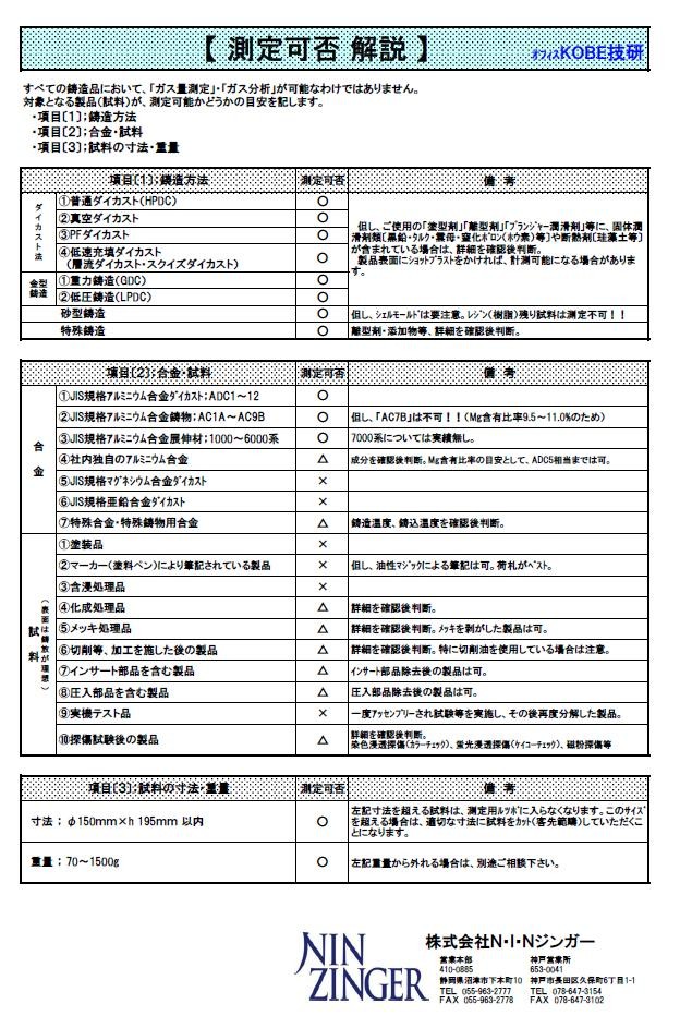 測定可否 解説 - 株式会社N.I.Nジンガー