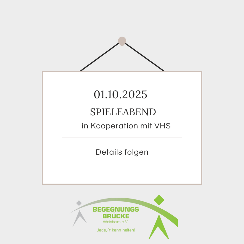 Spieleabend in Kooperation mit VHS 01.10.2025