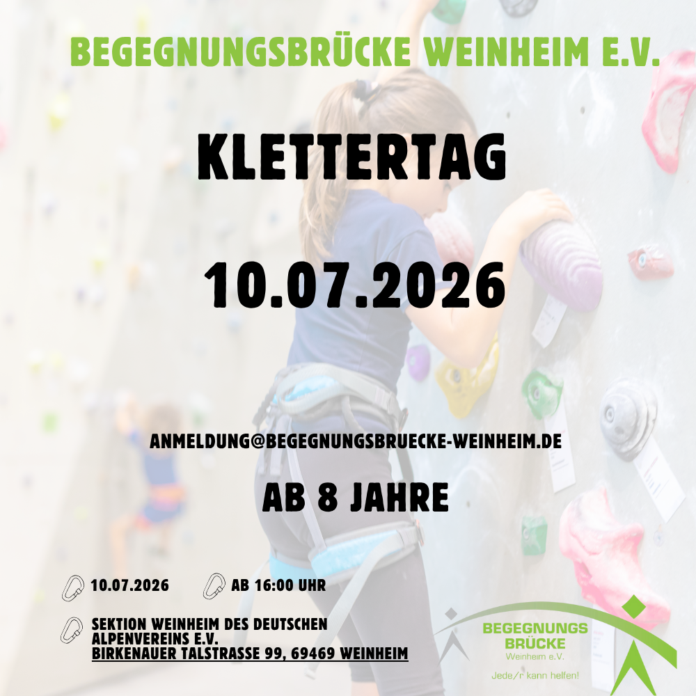 Klettertag 10.07.2026- AUSGEBUCHT !