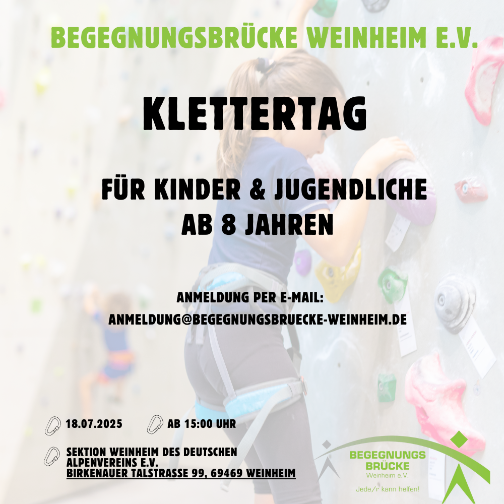 Kletteraktion 18.07.2025- AUSGEBUCHT -