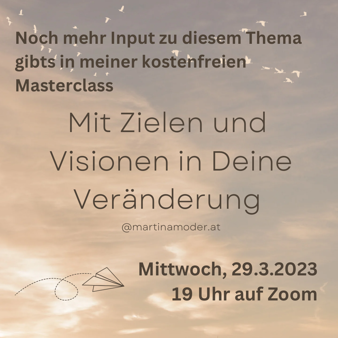 online MASTERCLASS: ZIELE und VISIONEN