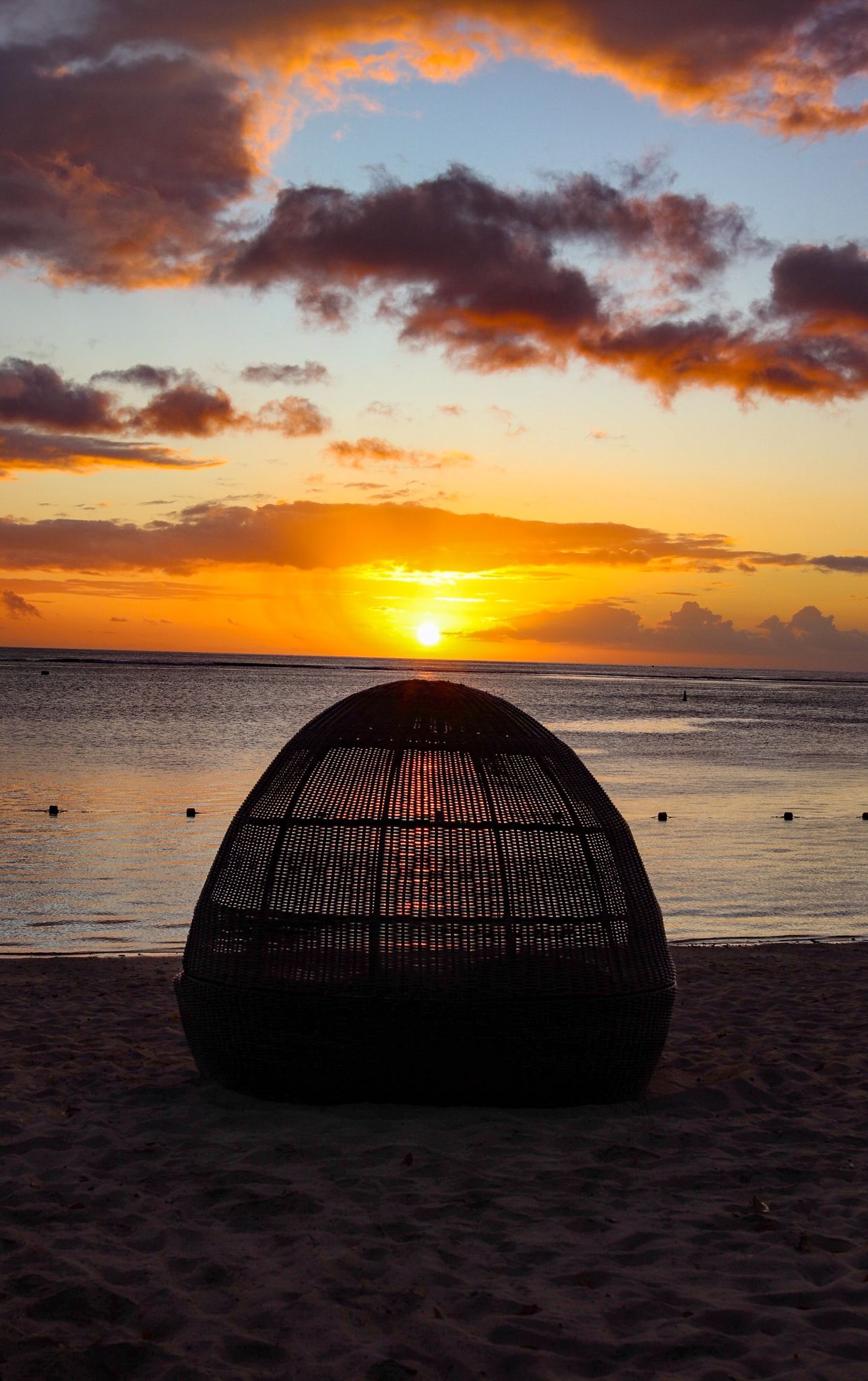 Sonnenuntergang am Le Morne Beach