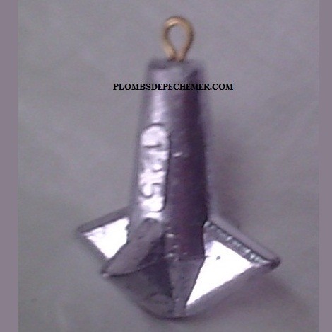 plomb de peche quadrilobe