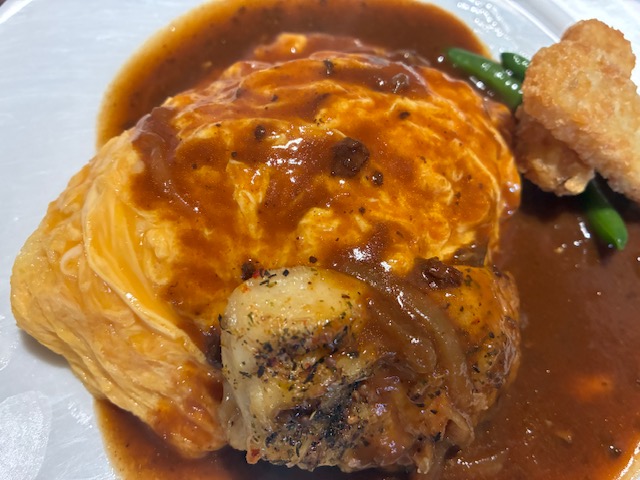 紅葉とオムライス！