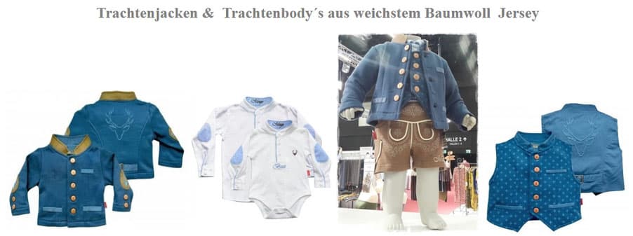 Trachtenjacken und Trachtenbodys aus weichsten Baumwolle